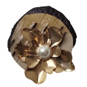 Handmade Real White Birch Flower Pearl Pin